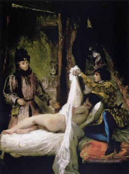 Louis dOrleans montrant sa maîtresse romantique Eugène Delacroix Nu Peinture à l'huile